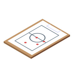 Basketball Tactical Board Icon Isometric Style