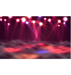 Dance Floor Banner Light And Smoke On Stage