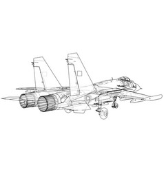 Fighter Jet Wireframe Concept Created