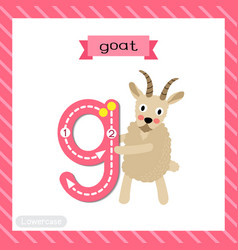 Letter G Lowercase Tracing Standing Goat