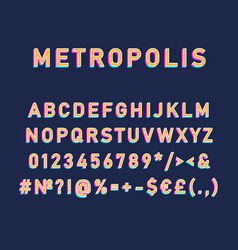 Metropolis Vintage 3d Alphabet Set