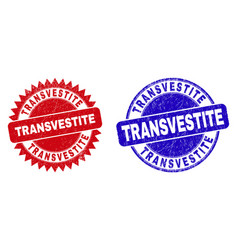 Transvestite Rounded And Rosette Stamps