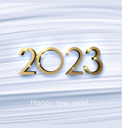 Golden 2023 Sign On Blue Brush Strokes Background