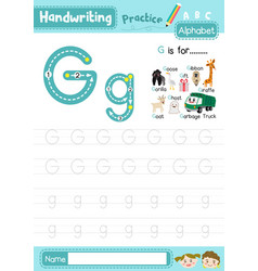 Letter G Uppercase And Lowercase Tracing Practice