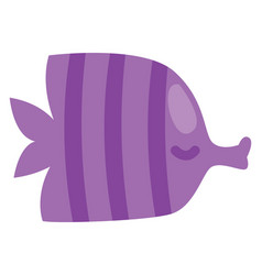 Purple Aquarium Fish On A White Background