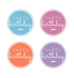 Birthday set Royalty Free Vector Image - VectorStock