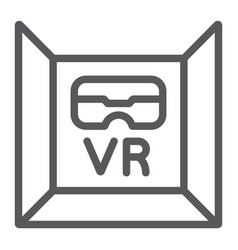 Vr Room Line Icon Gaming And Technology Virtual