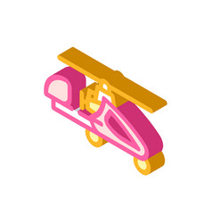 Gyroplane Airplane Aircraft Isometric Icon