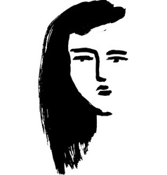 Artwork Abstract Disgruntled Girl Portrait