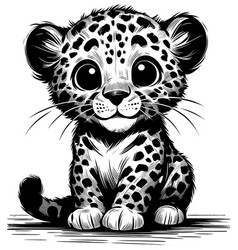 Baby African Leopard Linocut