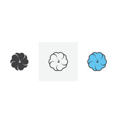 Hawaiian Flower Icon Set Hibiscus Tropical