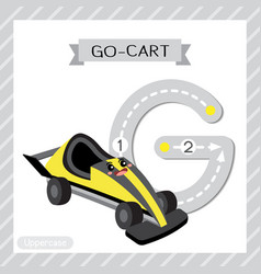 Letter G Uppercase Tracing Go-cart