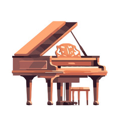 Majestic Antique Grand Piano Golden