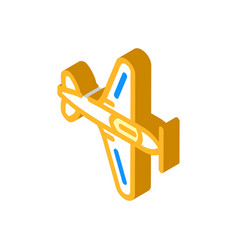 Monoplane Airplane Aircraft Isometric Icon