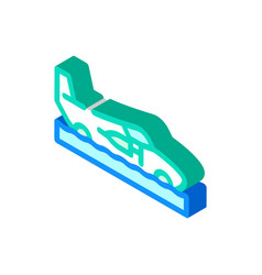 Amphibious Airplane Aircraft Isometric Icon