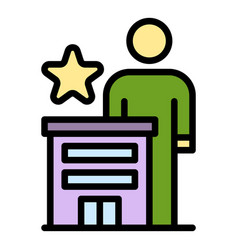 Career Speaker Icon Color Outline