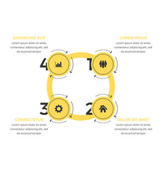 Circle Diagram Template - Four Elements