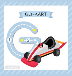 Letter G Uppercase Tracing Go-kart