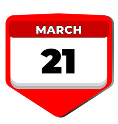 21 March Icon Calendar Day Date