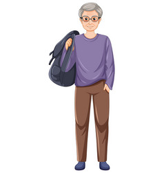 A Male Senior Cartoon Character