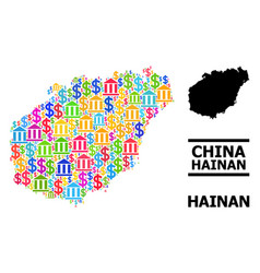 Collage Map Hainan Island Bank