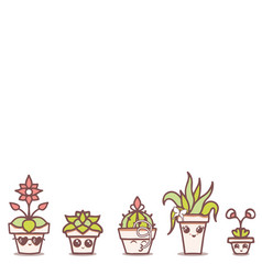 Fun Kawaii House Plants In Terracotta Pots