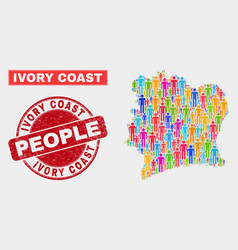 Ivory Coast Map Population People And Corroded