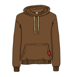 Single Cartoon - Brown Hoodie Sweatshirt