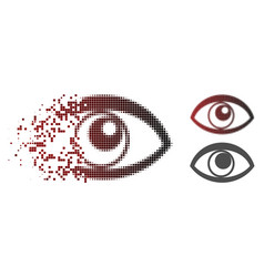 Dissolved Pixelated Halftone Eye Icon