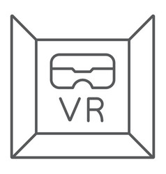 Vr Room Thin Line Icon Gaming And Technology