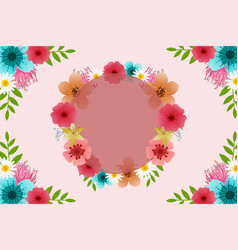 Flat Charming Pink Background Flower Design