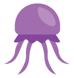 Beautiful Purple Jelly Fish On A White Background