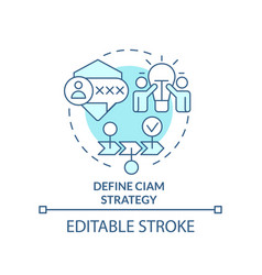 Define Ciam Strategy Turquoise Concept Icon