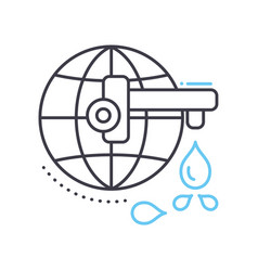 Save Water Line Icon Outline Symbol