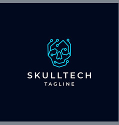 Skull Tech Head Logo