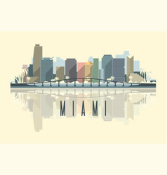 Skyline Miami City In Usa