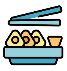 Sushi Stand Icon Flat