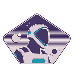 Futurist Astronaut Head Badge