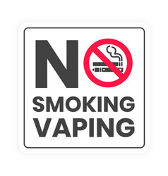 No Smoking No Vaping Sign