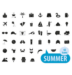 Summer Icon Black Full Icons Tourism Symbol