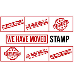 We Have Moved Rubber Stamp Set