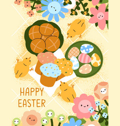 Happy Easter Day Post Card Design Postcard