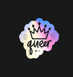 Holographic Sticker Queer