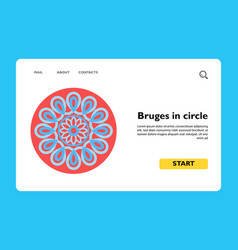 Lace Of Bruges In Circle Icon