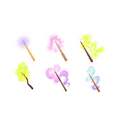 Magic Wands With Fairy Dust And Glow Swirling