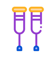 Orthopedic Crutches Walking Equipment Icon