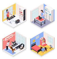 Pet Services Isometric Concept