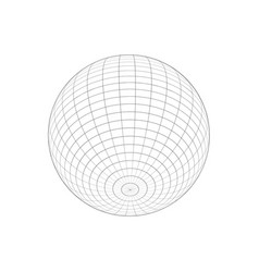 3d Sphere Wireframe Icon Orb Figure Spherical