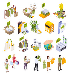 Sustainable Clothes Icon Set