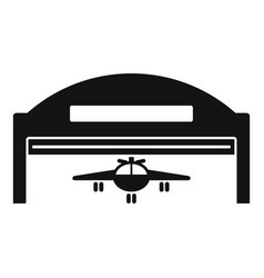 Airplane Hangar Icon Simple Style